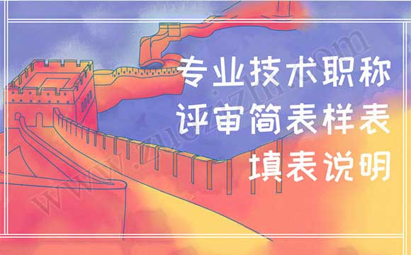 專業技術職稱評審簡表樣表