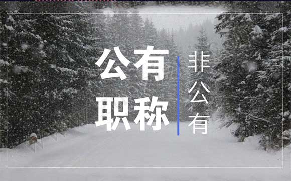 非公有制職稱和公有制職稱有什么區別