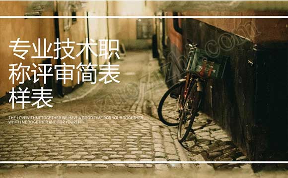 專業技術職稱評審簡表樣表