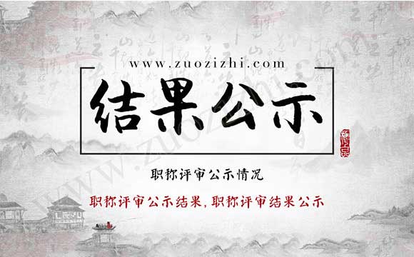 職稱評審公示情況