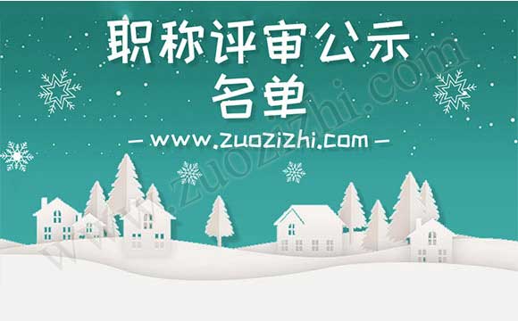 職稱評審公示名單