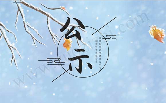 高級職稱評審通過公示名單