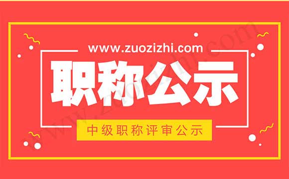 職稱評審公示