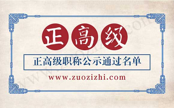 正高級(jí)職稱評(píng)審公示名單