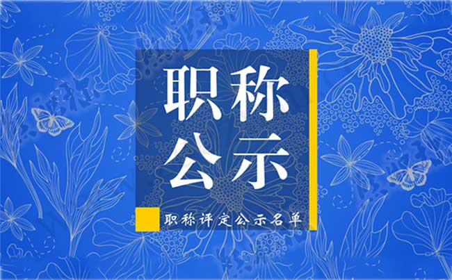 職稱評定公示名單