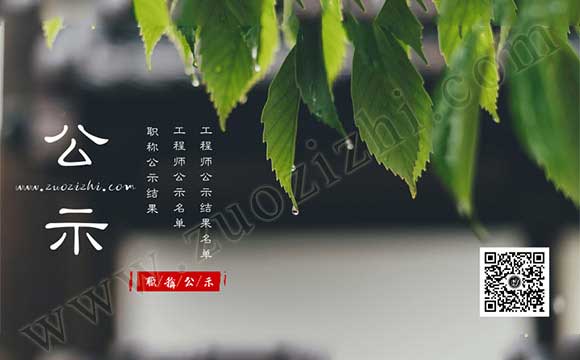 工程師公示結(jié)果名單
