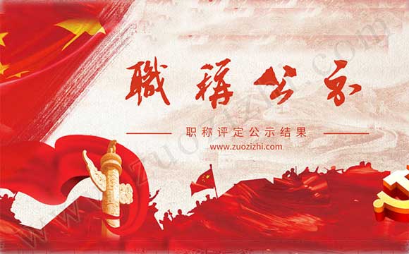 職稱評定公示結果