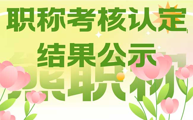 職稱考核認(rèn)定結(jié)果公示