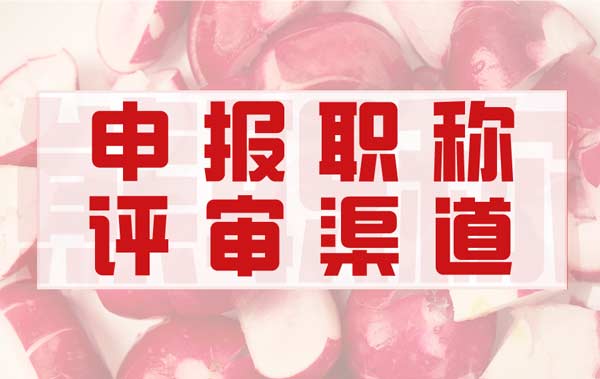 申報職稱評審渠道