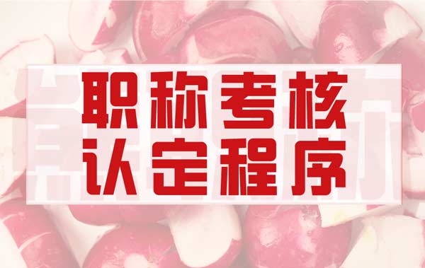 職稱考核認(rèn)定程序