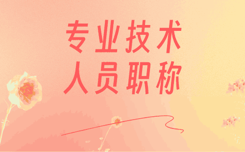 專業技術人員職稱申報