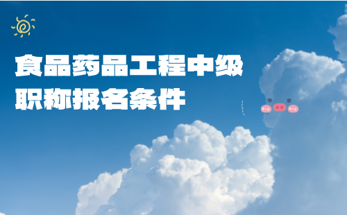 食品藥品工程中級職稱