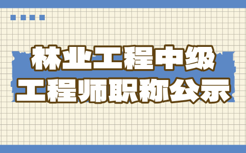 林業工程中級工程師職稱