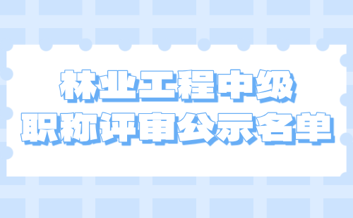 中級職稱評審公示名單