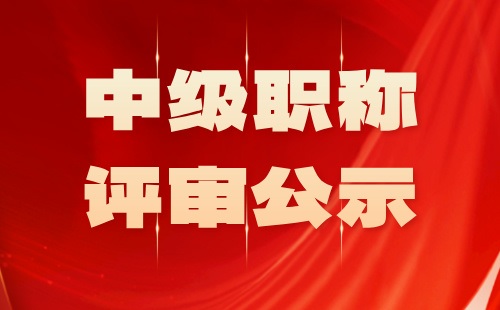 職稱(chēng)評(píng)審公示