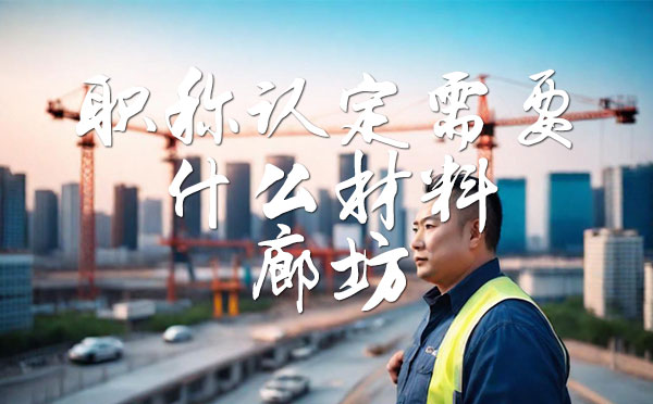 職稱認定需要什么材料