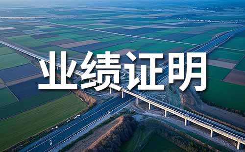 職稱業績證明材料