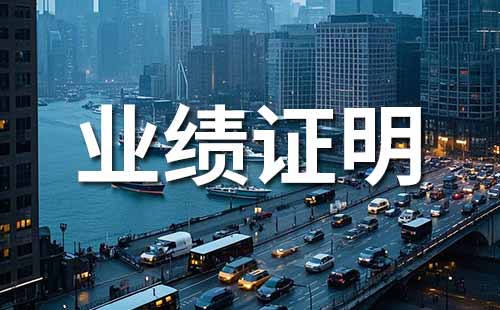 職稱業績證明材料